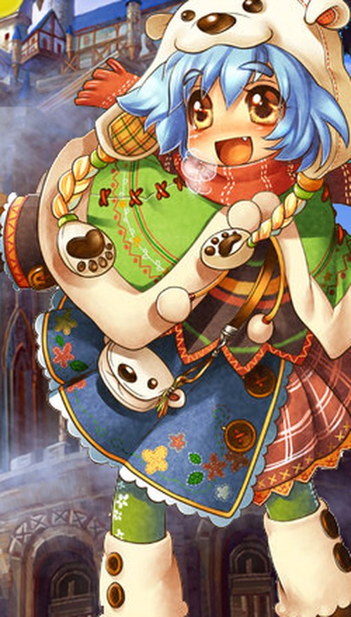Personagem do Garagem Games diante do castelo de Prontera
